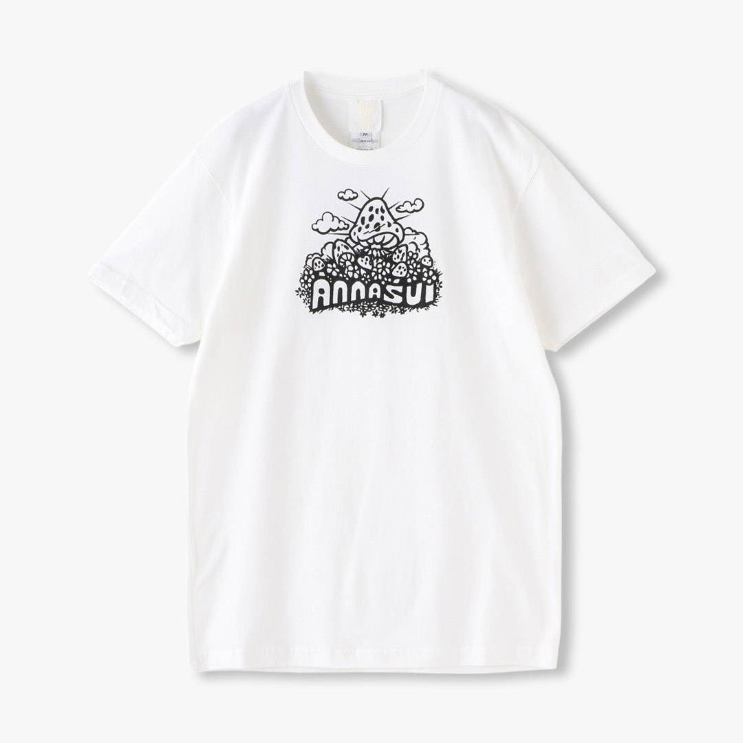 キッズサイズ】刺しゅう裾スカラ半袖Tシャツ(100cm 白): キッズ